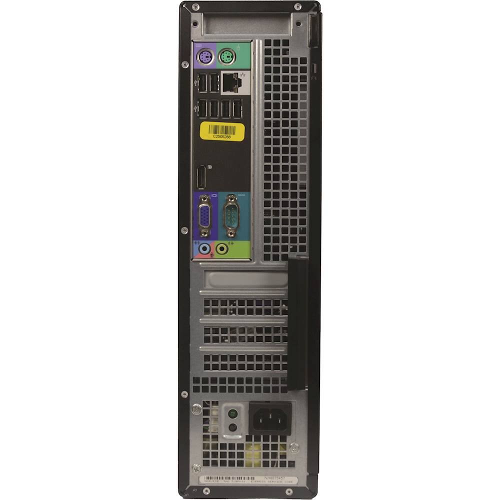 Back. Dell - Refurbished OptiPlex Desktop - Intel Core i5 - 8GB Memory - 500GB Hard Drive - Black.