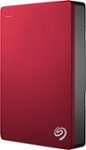 Front. Seagate - Backup Plus 5TB External USB 3.0 Portable Hard Drive - Red.