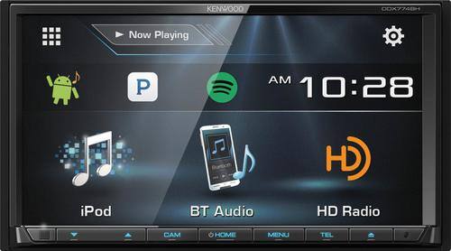 Kenwood - 7" - Built-in Bluetooth - In-Dash CD/DVD/DM Receiver - Black - Larger Front