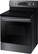 Left. Samsung - 5.9 cu. ft. Convection Freestanding Fingerprint Resistant Electric Range - Black Stainless Steel.