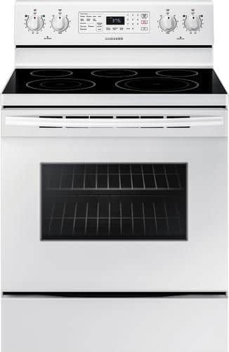 Samsung - 5.9 cu. ft. Convection Freestanding Electric Range - White - Larger Front