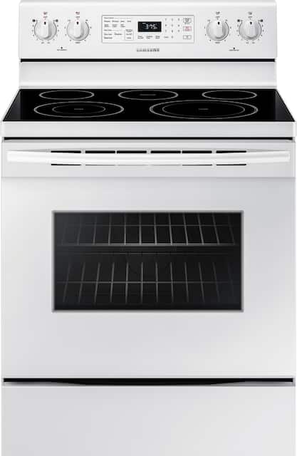 Samsung 5 9 Cu Ft Convection Freestanding Electric Range White Ne59m4320sw Best Buy