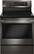 Front. LG - 6.3 Cu. Ft. Freestanding Electric Convection Range - Black Stainless Steel.