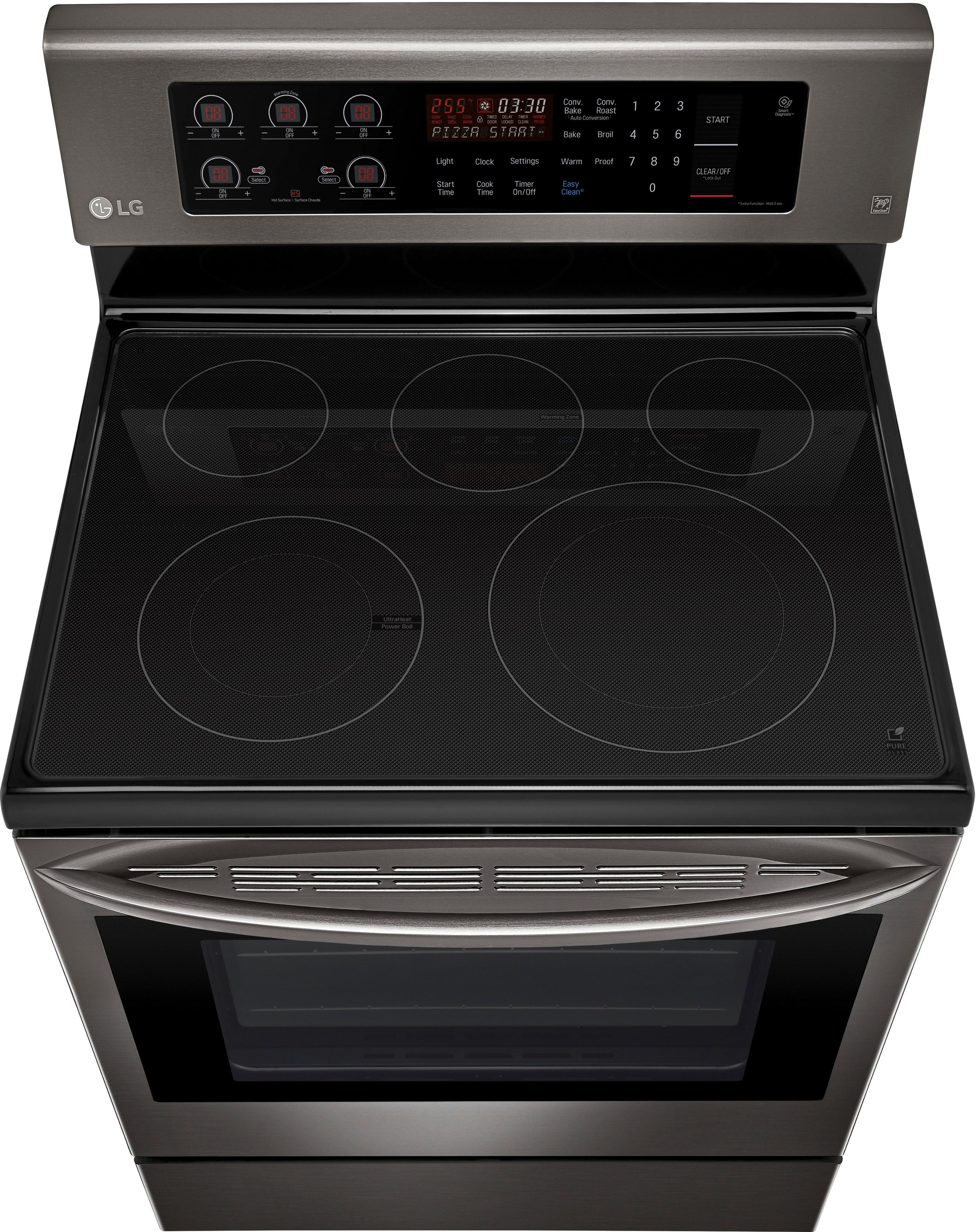Customer Reviews Lg 6 3 Cu Ft Freestanding Electric Convection Range Black Stainless Steel