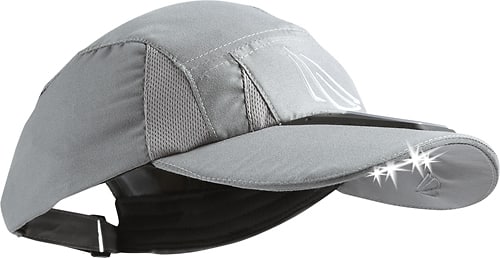 Panther Vision - POWERCAP 25/75 Solar LED Lighted Hat - Slate Gray - Larger Front