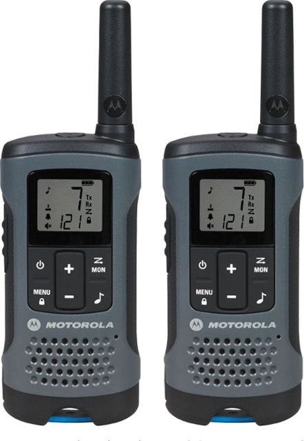 Motorola – Talkabout 20-Mile, 22-Channel FRS/GMRS 2-Way Radio (Pair) – Dark Gray