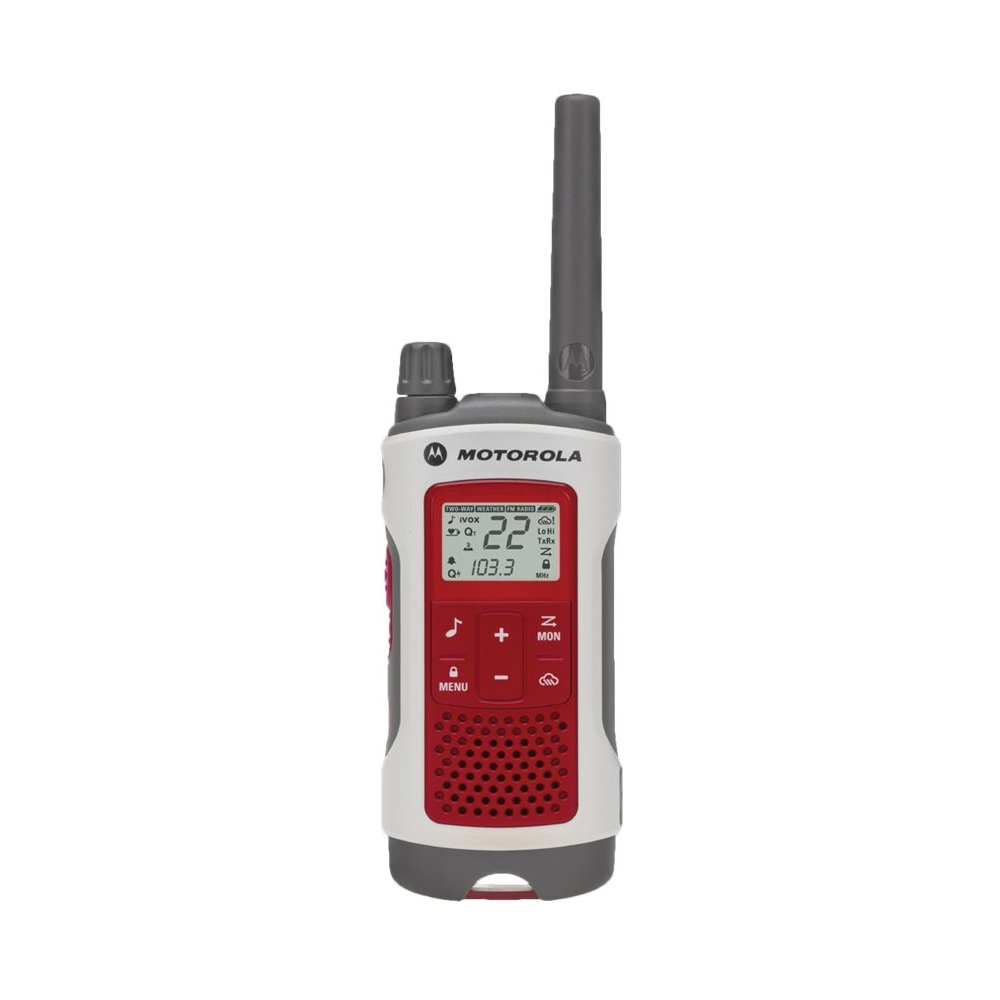 Angle View: Motorola - Talkabout 35-Mile, 22-Channel FRS/GMRS 2-Way Radio - White/red