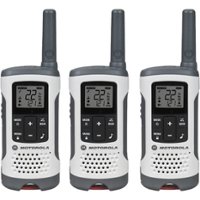 Motorola - Solutions TALKABOUT T260 Two Way Radio - 3 Pack - White with red lanyard bar - Angle_Zoom
