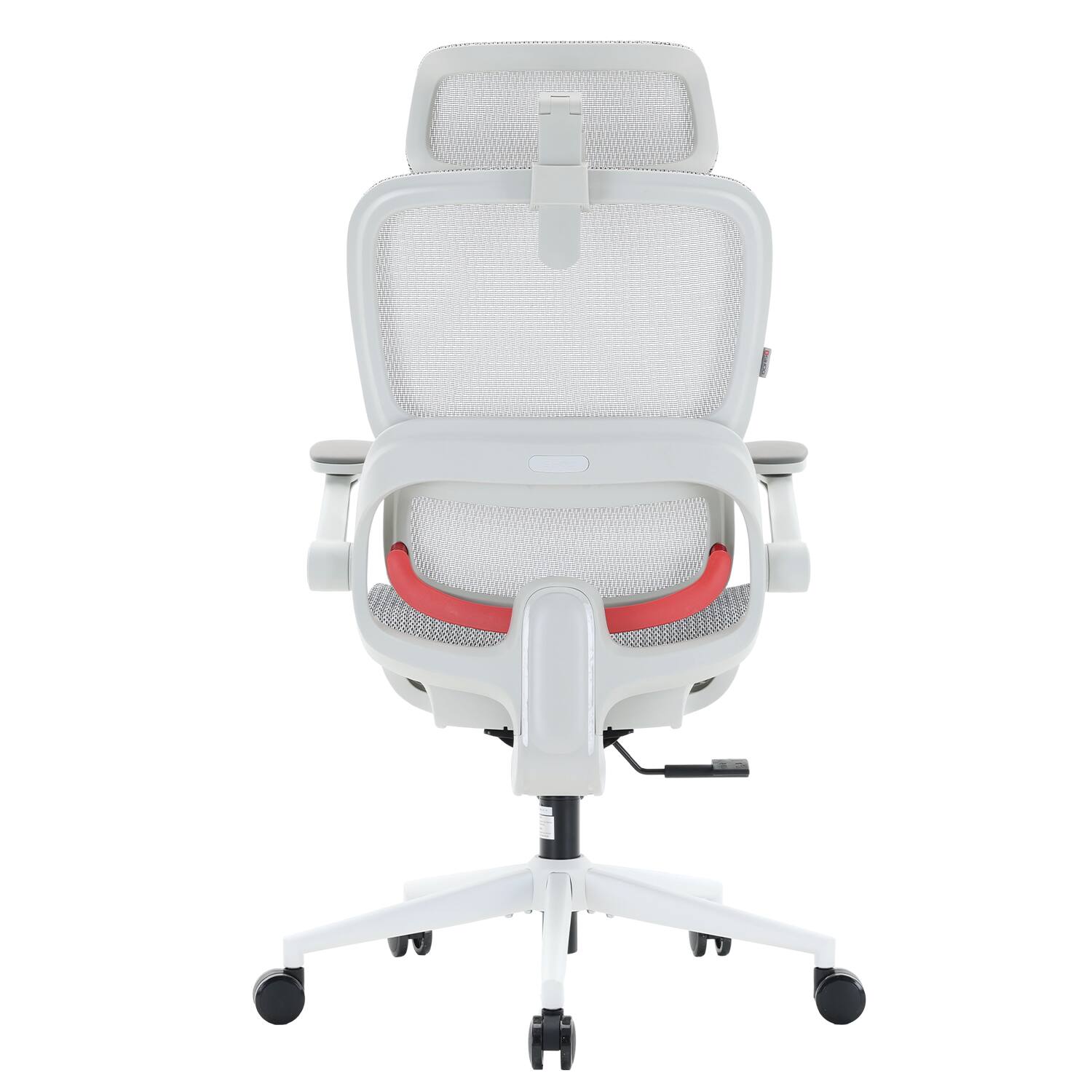Back. SIHOO - B100 Pro Executive Chair, Office Chair With Adaptive Elastic Lumbar Support, 3D Ultra-Wide Headrest, 4D Arms - White.