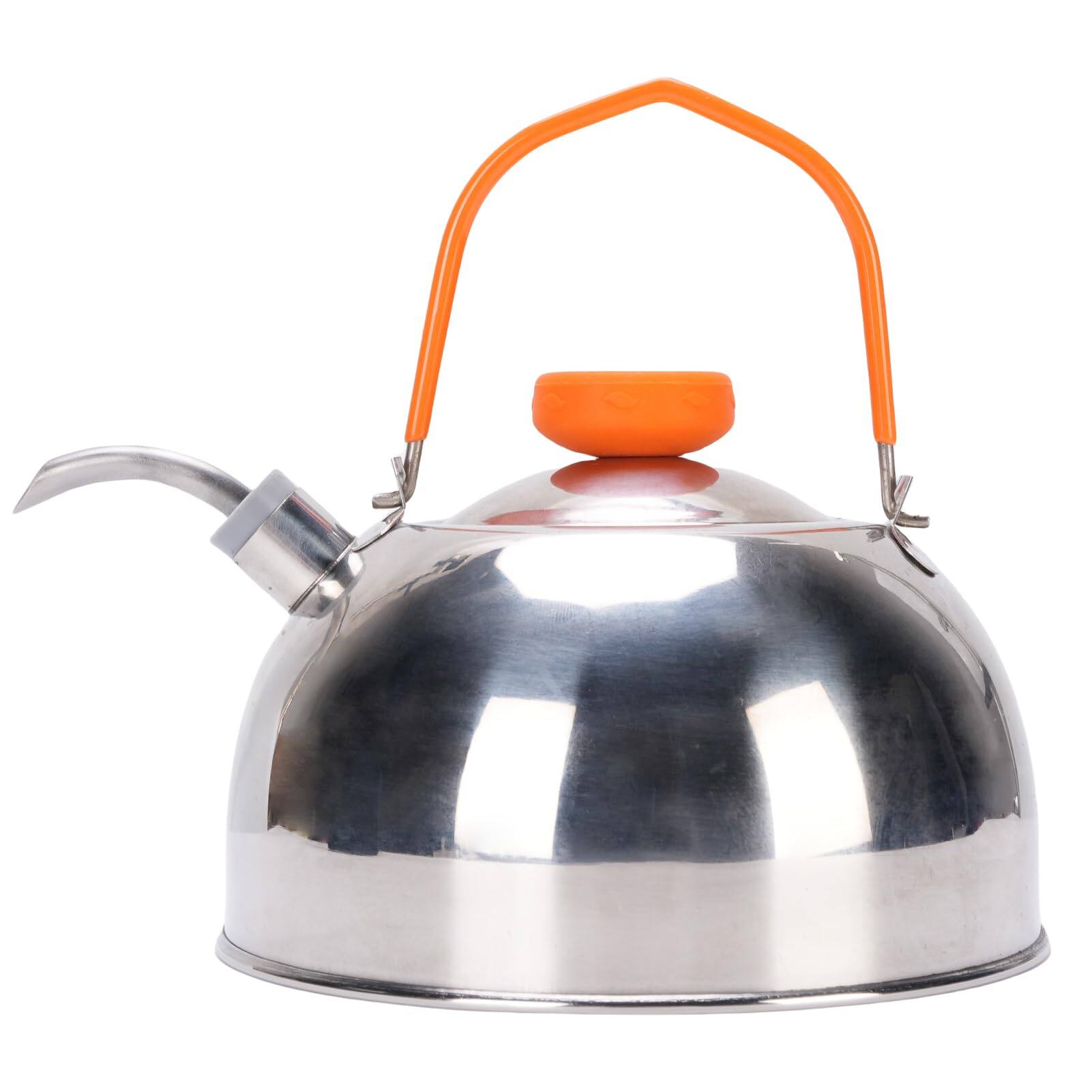 Alt View 4. Dapper Styles - 0. Camping Kettle With Lightweight Teapot Outdoor Coffee Pot Tea For Boiling Water Portable Camp Cookware H... - Titanium.