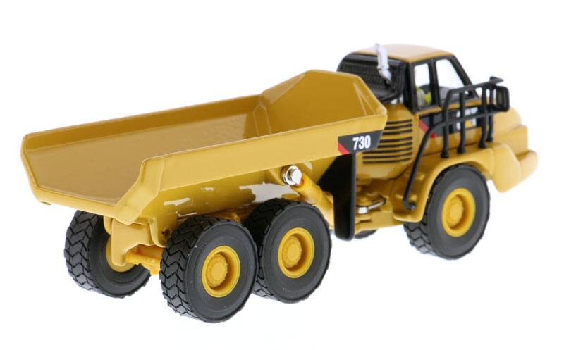 Alt View 3. Diecast Masters - CAT Caterpillar 730 Articulated Dump Truck w/Operator High Line Series 1/87 (HO) Scale Diecast Model by Diecast Masters.
