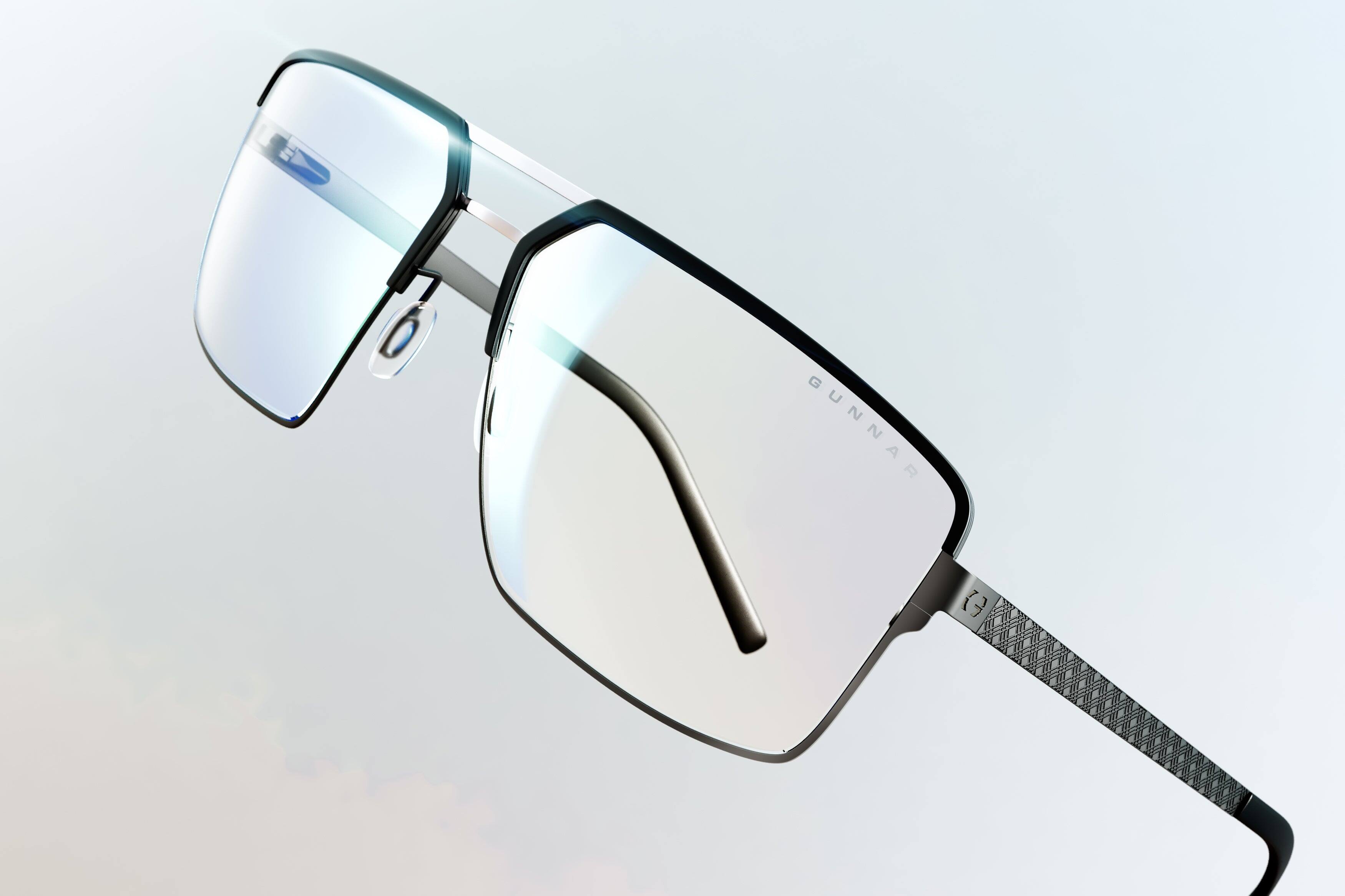 Alt View 7. GUNNAR - GUNNAR Computer Glasses  -  Pinnacles, Onyx Silver, Clear Pro Lens - Blue Light Blocking, For Designers/Photographers - Onyx/Silver.