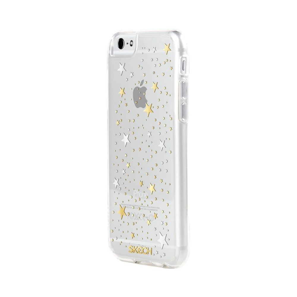 Front. Skech - Case for Apple® iPhone® 7 Plus - Metallic silver/clear/gold.