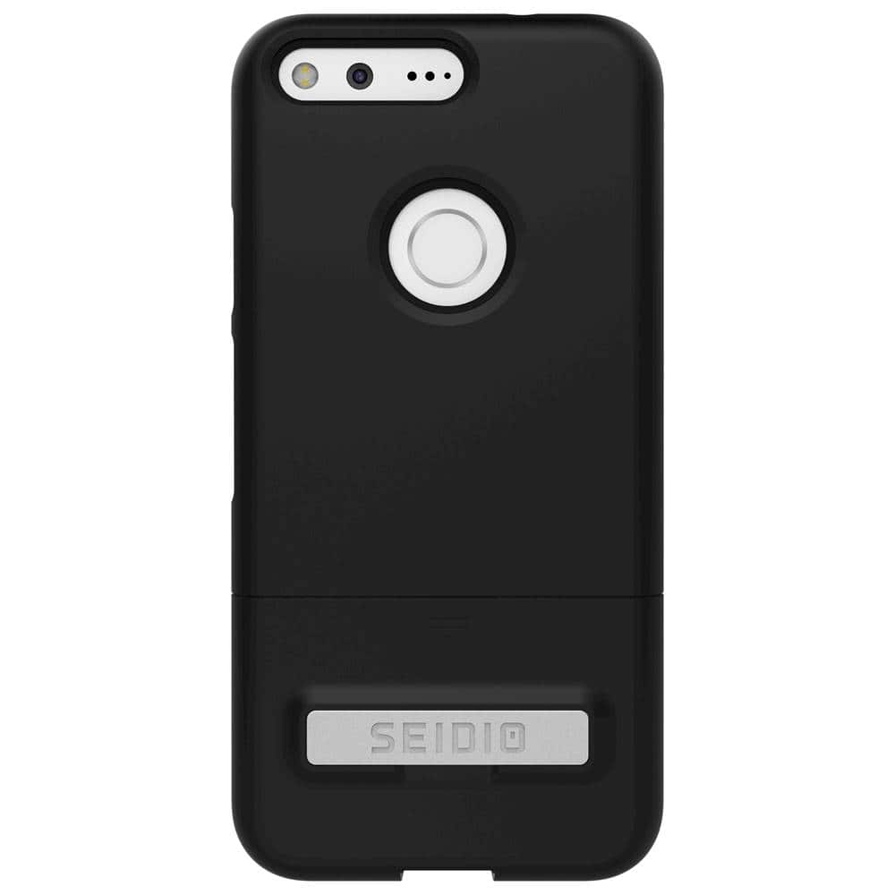 Seidio - SURFACE Case with holster for Google Pixel - Black/Black - Larger Front