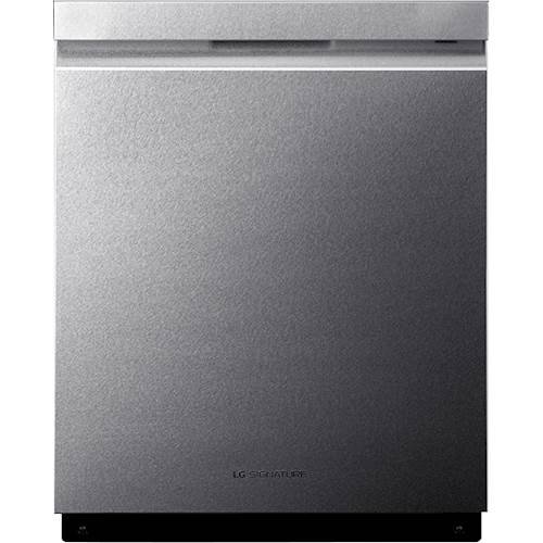 LG – SIGNATURE 24″ Top Control Smart Wi-Fi Enabled Dishwasher with QuadWash and Steel Tub with Light – Textured steel