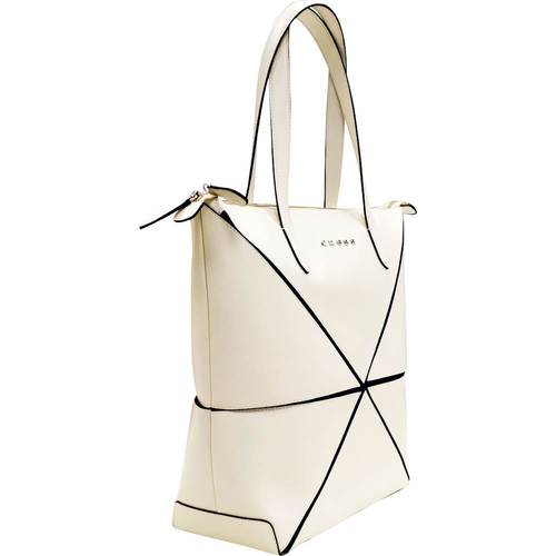 Cross - Origami Collapsible Tote - Ivory - Angle