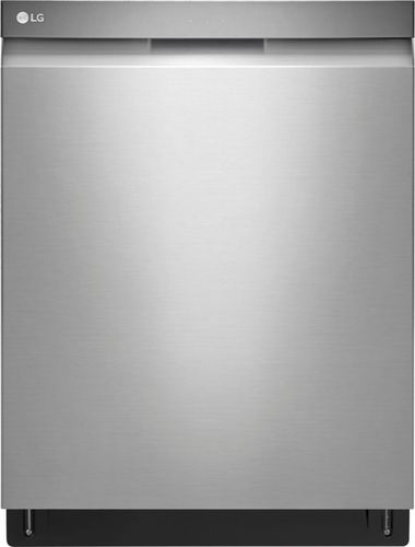 LG - 24" Top Control Smart Wi-Fi Enabled Dishwasher with QuadWash and Stainless Steel Tub - Stainless steel