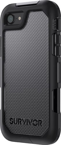 Griffin - Survivor Extreme Case for Apple® iPhone® 8 - Black/Clear - Larger Front