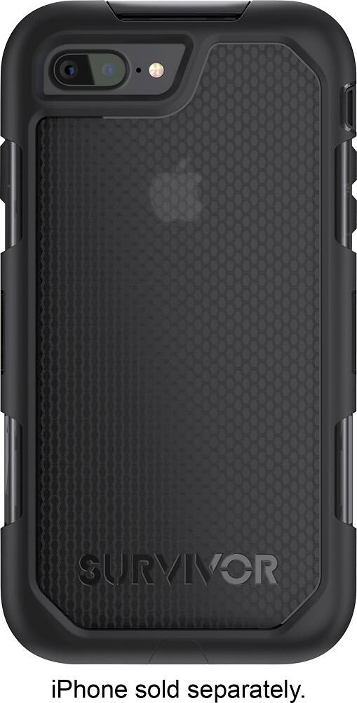 survivor extreme case for apple iphone 8 plus - black/clear survivor extreme case for apple iphone 8 plus - black/clear