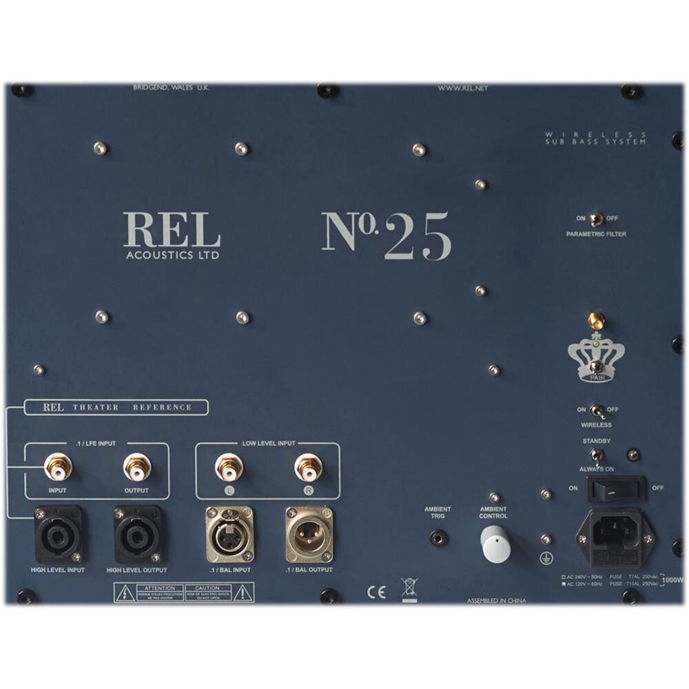 Alt View 13. REL - Reference Series 15" 1000W Powered Subwoofer - Piano Black Lacquer.