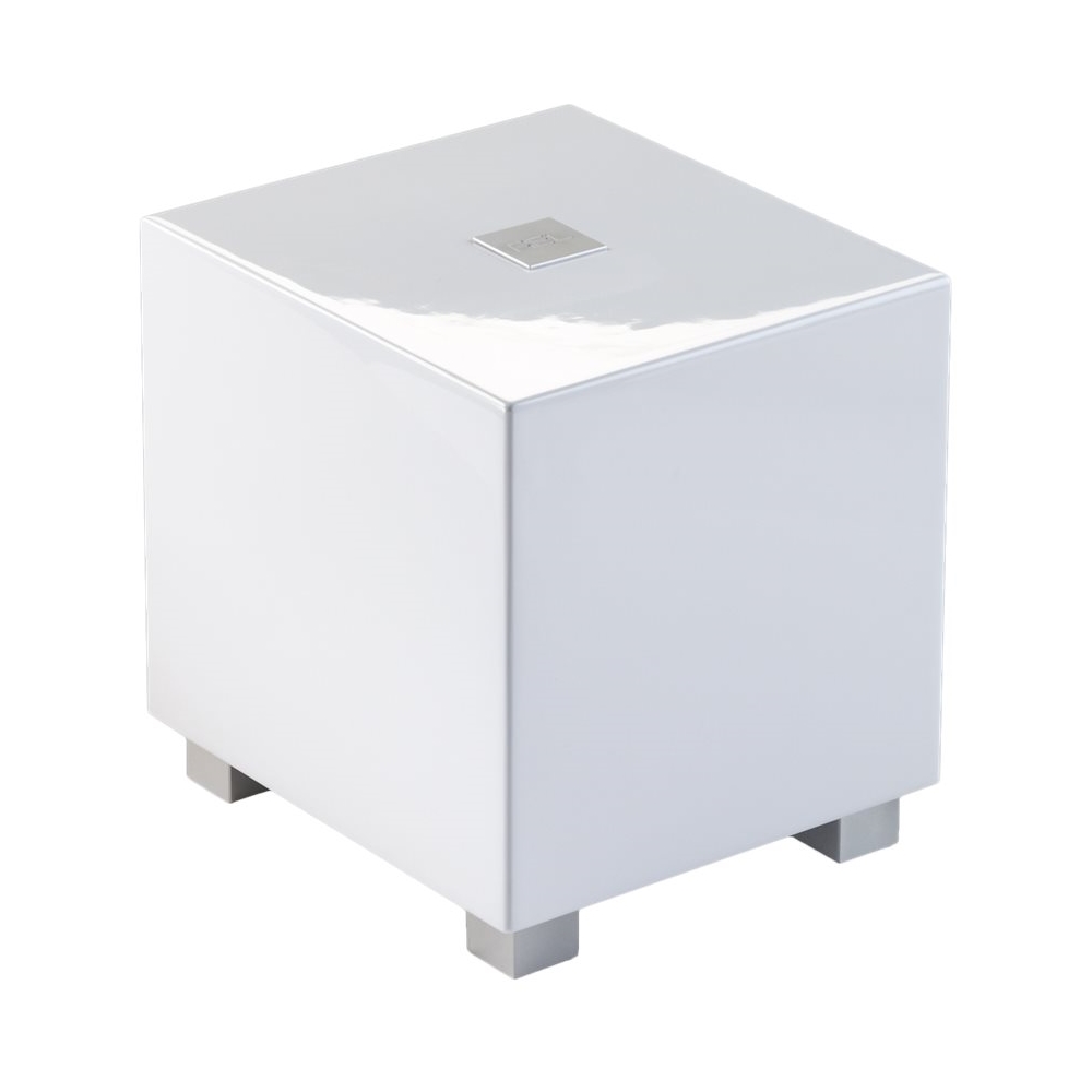 Left View: REL - Minimalist 6-1/2" 100W Powered Subwoofer - High-Gloss White