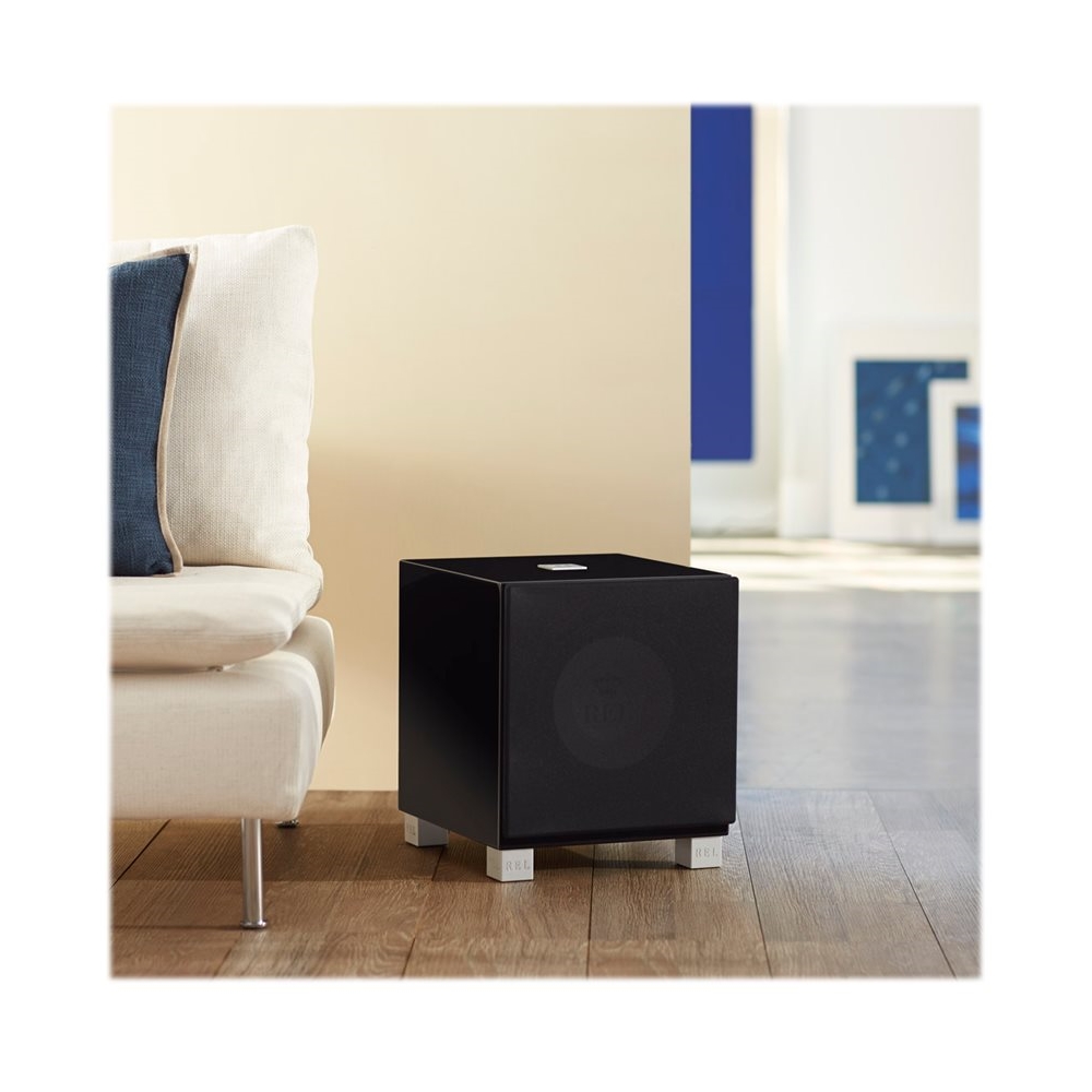 Left View: REL - T/I-Series 10" 300W Powered Wireless Subwoofer - High-gloss black