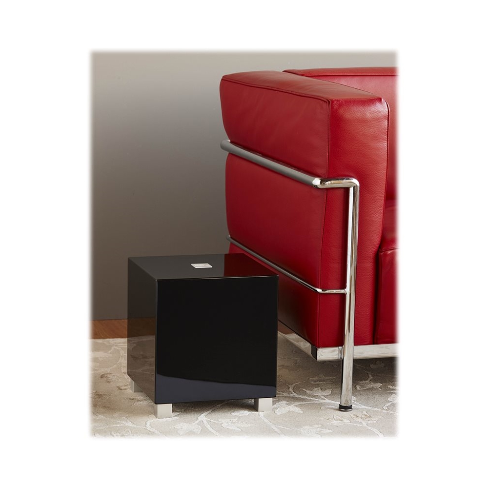 Left View: REL - Minimalist 6-1/2" 100W Powered Subwoofer - High-Gloss Black