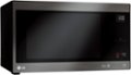 Angle Zoom. LG - NeoChef 1.5 Cu. Ft. Mid-Size Microwave - Black stainless steel.