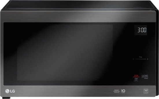 Front Zoom. LG - NeoChef 1.5 Cu. Ft. Mid-Size Microwave - Black stainless steel.