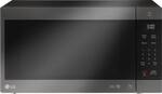 LG - 2.0 Cu. Ft. Family-Size Microwave - PrintProof Black stainless steel - Front_Standard