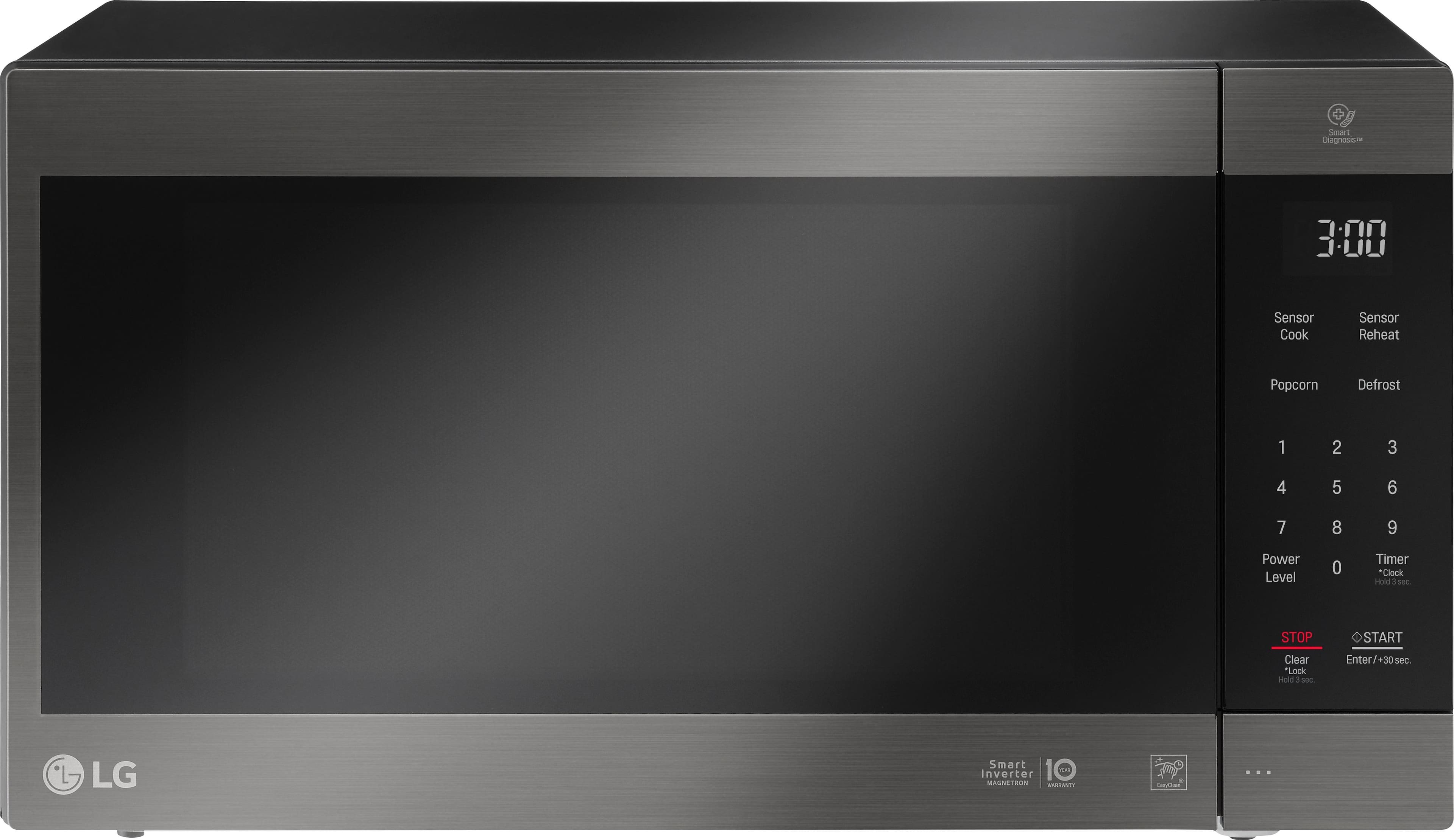 Front. LG - NeoChef 2.0 Cu. Ft. Countertop Microwave with Sensor Cooking and EasyClean - PrintProof Black Stainless Steel.