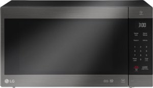 LG - NeoChef 2.0 Cu. Ft. Countertop Microwave with Smart Inverter and EasyClean - Black stainless steel - Front_Zoom