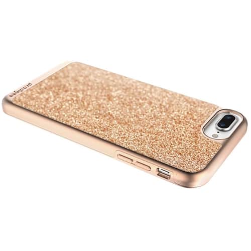 Prodigee - Sparkle Case for Apple® iPhone® 6 Plus, 6s Plus and 7 Plus - Rose gold - Larger Front