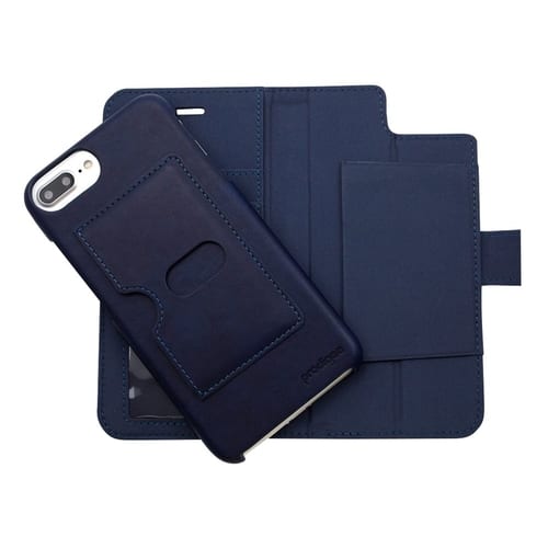 Prodigee - Wallegee Case for Apple® iPhone® 7 Plus - Blue - Larger Front