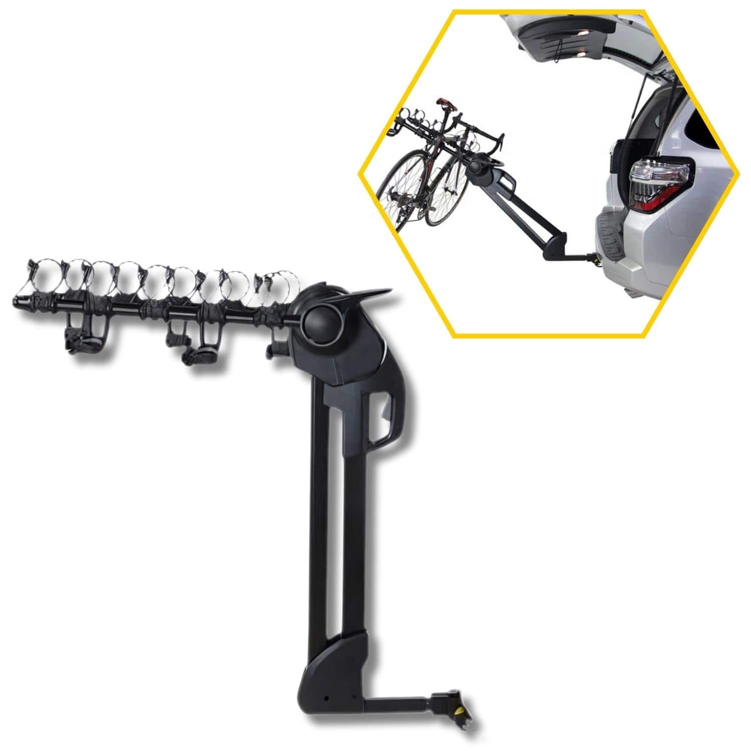 Saris - Glide EX Hitch Bike Rack - One-handed Trigger Release Glide Operation 5 Bike Hitch Rack - Black
