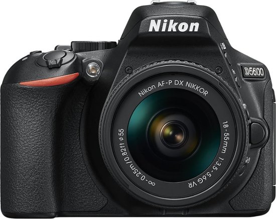 Nikon – D5600 DSLR Camera with AF-P DX NIKKOR 18-55mm f/3.5-5.6G VR Lens – Black