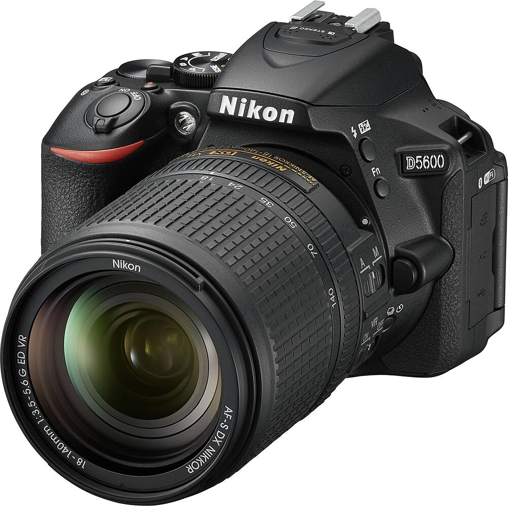 Alt View 16. Nikon - D5600 DSLR Camera with AF-P DX NIKKOR 18-55mm f/3.5-5.6G VR Lens - Black.