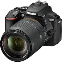 Nikon - D5600 DSLR Video Camera with AF-S DX NIKKOR 18-140mm f/3.5-5.6G ED VR Lens - Black - Front_Zoom