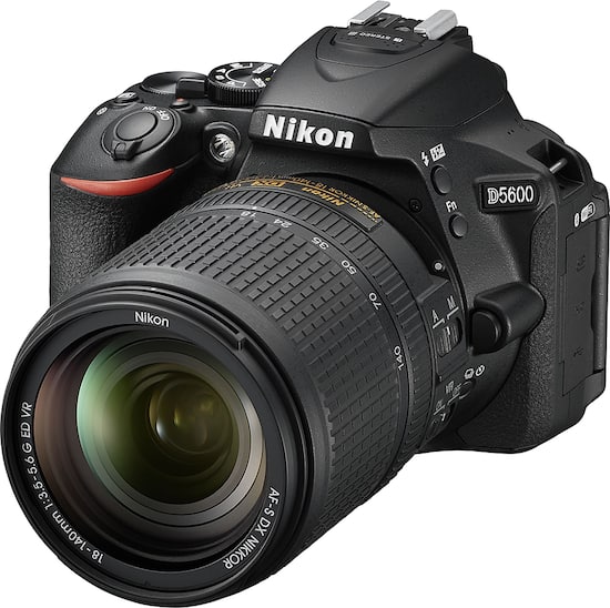 Nikon D5600 Dslr Video Camera With Af S Dx Nikkor 18 140mm F 3 5 5 6g Ed Vr Lens Black 1577 Best Buy