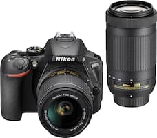 Nikon - D5600 DSLR Two Lens Kit with 18-55mm and 70-300mm Lenses - Black - Front_Zoom