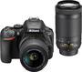Nikon - D5600 DSLR Two Lens Kit with 18-55mm and 70-300mm Lenses - Black