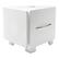 Angle. REL - Serie S 10" 400W Powered Subwoofer - White Lacquer.