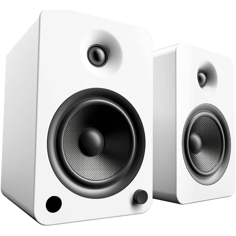 Front. Kanto - 5-1/4" Powered Wireless 2-Way Bookshelf Speakers (Pair) - Matte White.