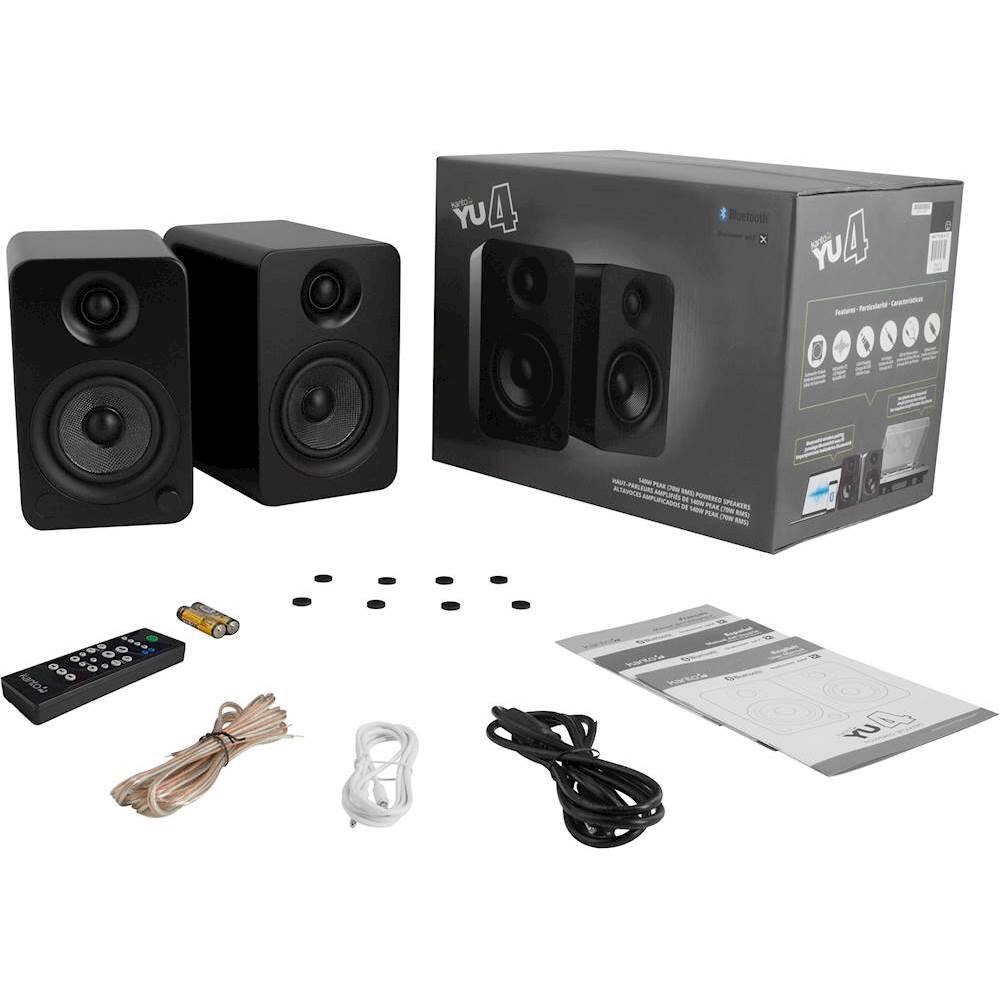 Alt View 12. Kanto - 4" Wireless 2-Way Bookshelf Speakers (Pair) - Matte Black.