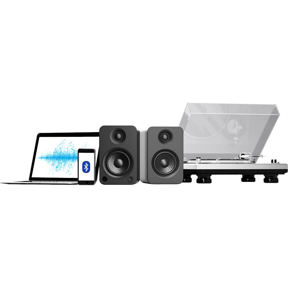 Alt View 13. Kanto - 4" Wireless 2-Way Bookshelf Speakers (Pair) - Matte Black.