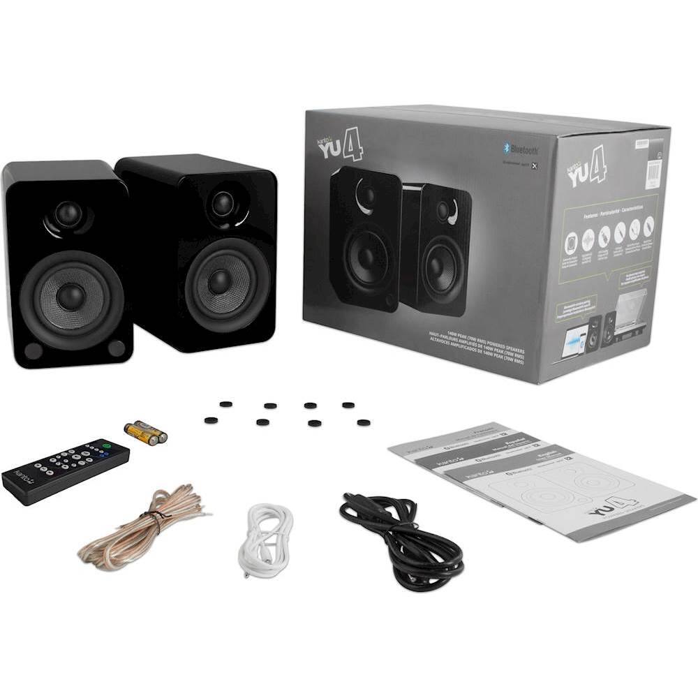 Alt View 12. Kanto - 4" Wireless 2-Way Bookshelf Speakers (Pair) - Gloss Black.