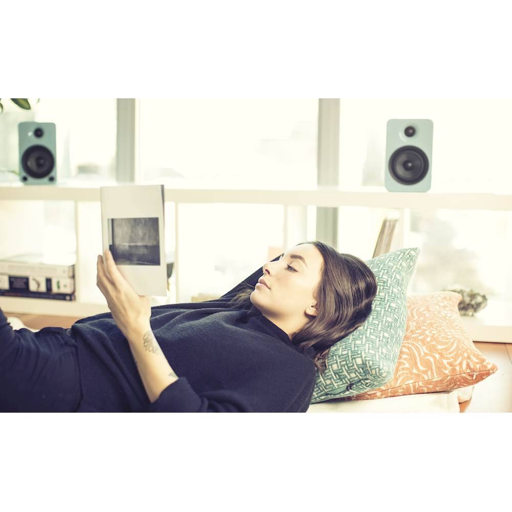 Alt View 17. Kanto - 4" Wireless 2-Way Bookshelf Speakers (Pair) - Gloss Teal.