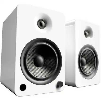 Front. Kanto - 5-1/4" Powered Wireless 2-Way Bookshelf Speakers (Pair) - Gloss White.