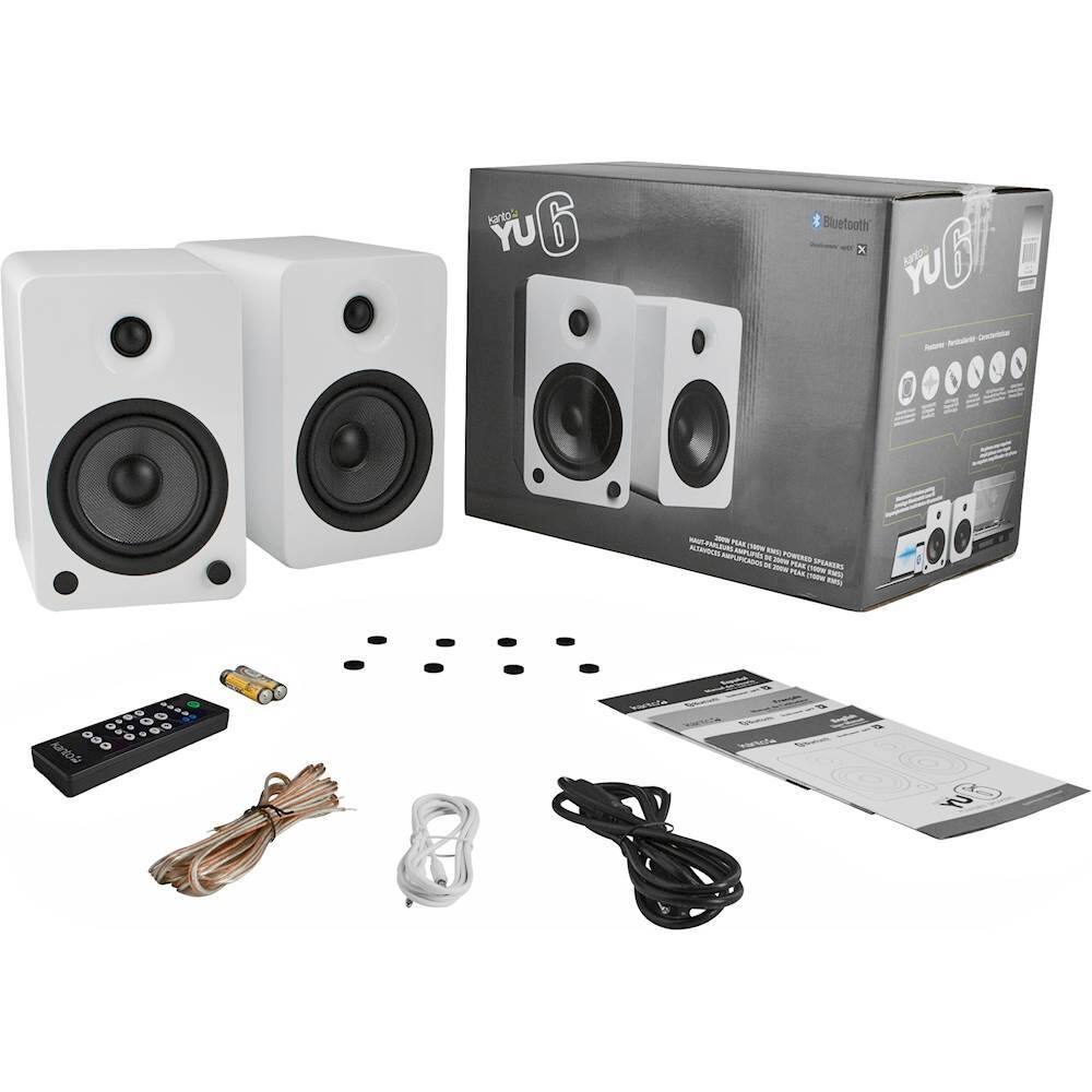 Alt View 12. Kanto - 5-1/4" Powered Wireless 2-Way Bookshelf Speakers (Pair) - Gloss White.