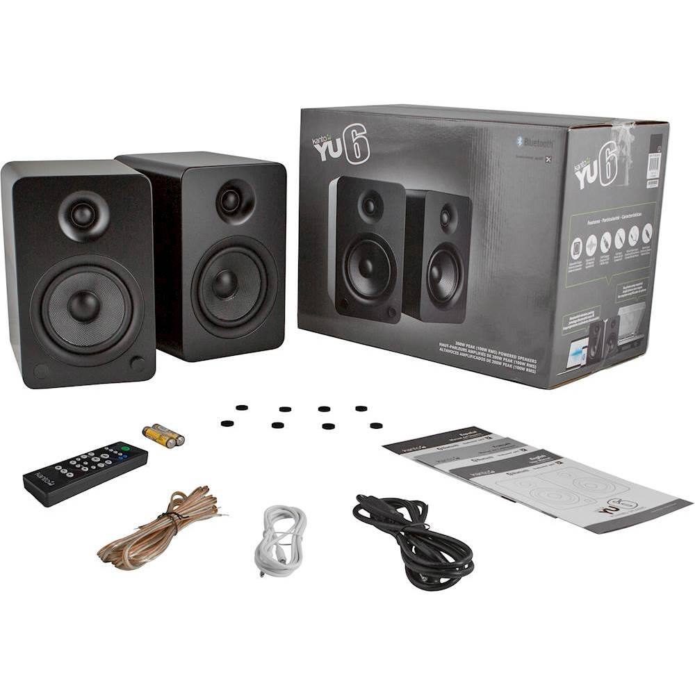Alt View 14. Kanto - 5-1/4" Powered Wireless 2-Way Bookshelf Speakers (Pair) - Matte Black.